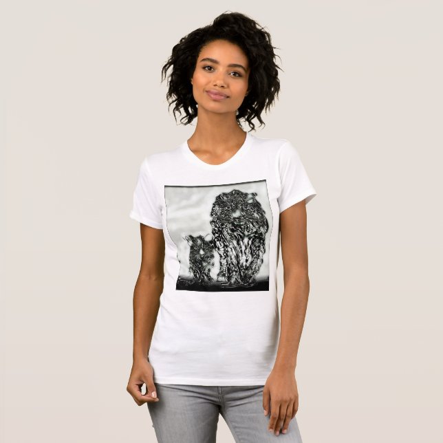 Camiseta Modelos Big Cat: Leopardo de nieve y cubo 01-04 (Anverso completo)