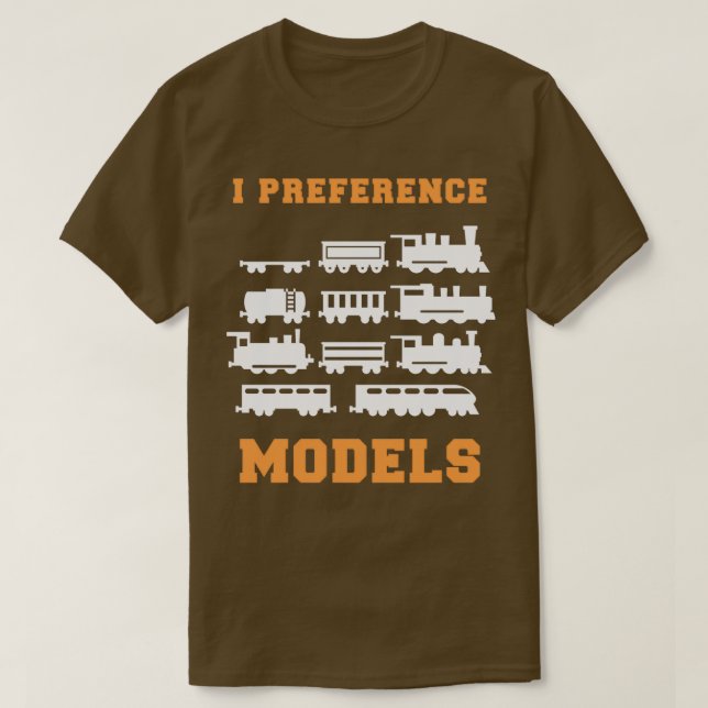 Camiseta Modelos de preferencias de Tren Ferroviario Lover  (Diseño del anverso)