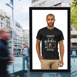 Camiseta Módem Guay foto negra mejor papá de béisbol que nu