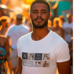 Camiseta Moden 3Collage Photo & Grey Best Family Gift<br><div class="desc">Moden 3Collage Photo & Grey Best Family Gift</div>