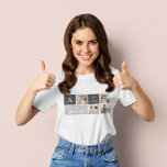 Camiseta Moden 3Collage Photo & Grey Best Family Gift<br><div class="desc">Moden 3Collage Photo & Grey Best Family Gift</div>