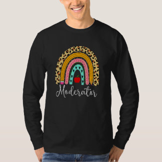 Camiseta Moderador Leopardo Arcoiris de vuelta a moderador