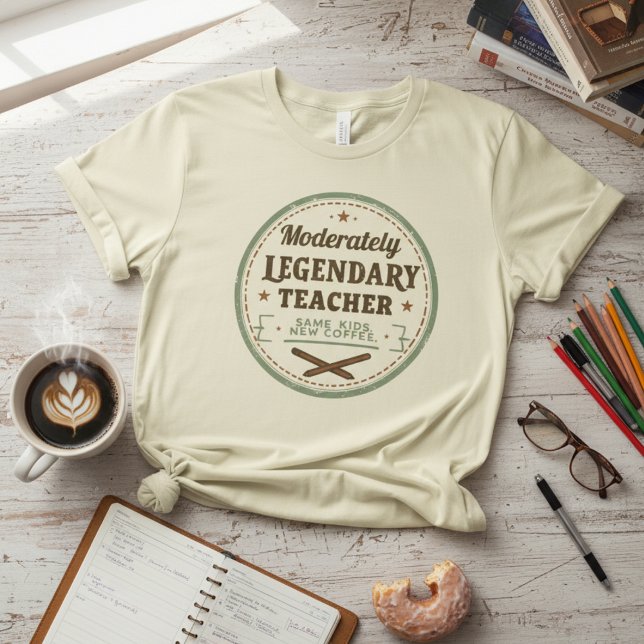 Camiseta Moderately Legendary Teacher — Funny Teacher (Subido por el creador)
