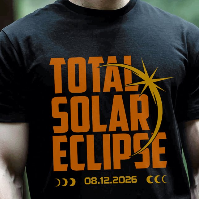 Camiseta Modern 2026 Total Eclipse T-Shirt (Total Solar Eclipse 2026 Shirt)