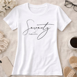 Camiseta Modern 70 and Fabulous 70th Birthday Party 