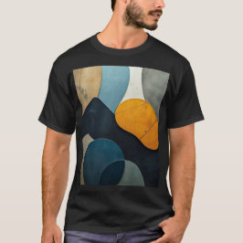 Camiseta Modern Abstract Geometric Shapes Textured Art