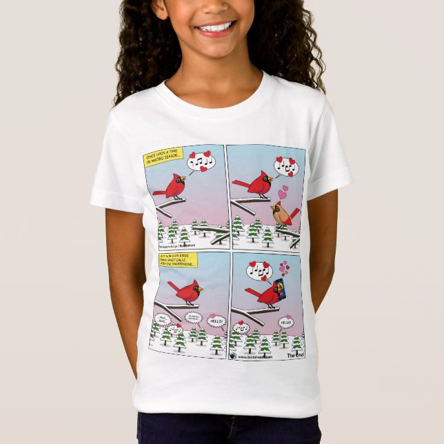 Camiseta Modern Bird Mating Calls Comic (Anverso)