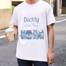 Camiseta Modern Blue Jean Baby Daddy Baby Shower