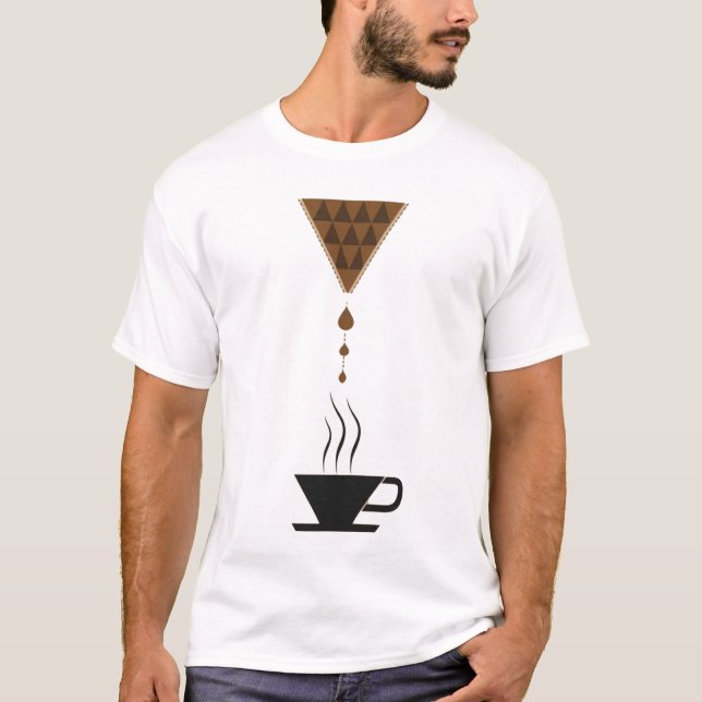 Camiseta Modern Brew | Geometric Minimalist Pour Over Coffe (Anverso)