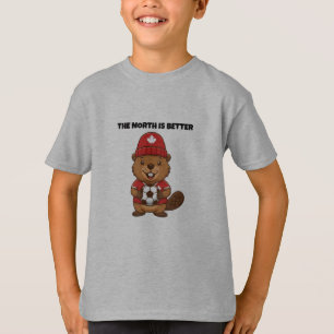 Camiseta Modern Canada Soccer Beaver Kids - Orgull