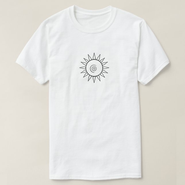 Camiseta Modern Celestial Sun Symbol Graphic T-Shirt (Diseño del anverso)