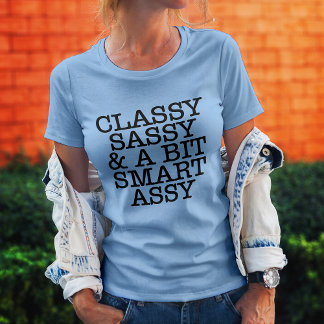 Camiseta Modern Classy Sassy Cool Blue T-Shirt