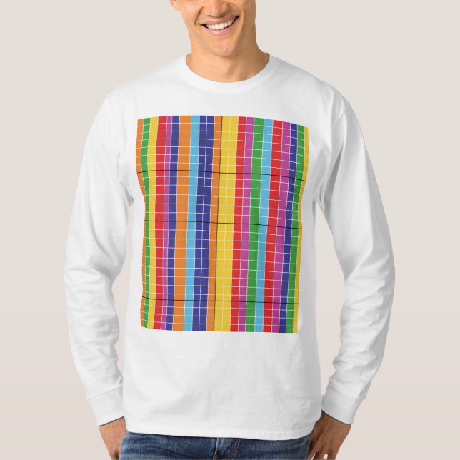 Camiseta Modern Colorful Abstract Pattern Hoodie on White (Anverso)