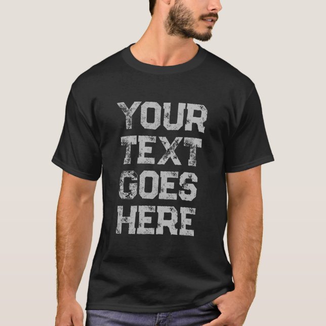 Camiseta Modern Elegant Distresant Text Template Mens (Anverso)