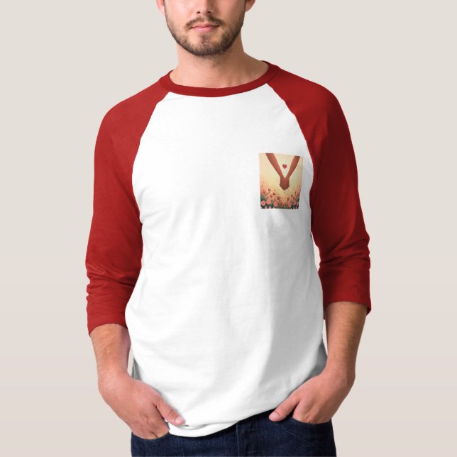 Camiseta Modern Elegant Valentine’s Day Romantic Love Desig (Anverso)