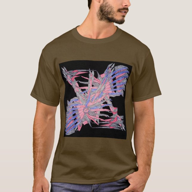 Camiseta Modern Geometric Abstract Men’s Art Tee (Anverso)