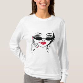 Camiseta Modern Glam Girl Illustration Women’s T-Shirt