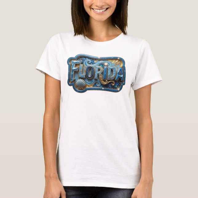 Camiseta Modern Gold FLORIDA Statement v2 (Anverso)