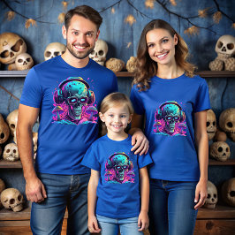 Camiseta Modern Halloween with musical skull