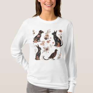 Camiseta "Modern Hand-Drawn Pet Lover T-Shirt – Minimalist 