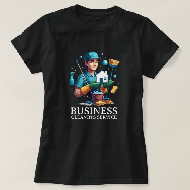 Camiseta Modern House Cleaning Maid Service Housekeeping (Diseño del anverso)