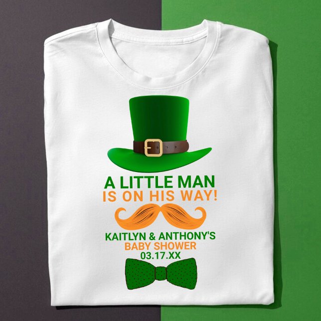 Camiseta Modern Leprechaun St. Patrick's Day Baby Shower (Subido por el creador)