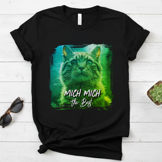 Camiseta Modern Meow Frame – Personalized Cat Name Photo (Subido por el creador)