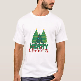 Camiseta Modern Minimalist Christmas Tree Pattern T-Shirt