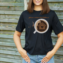 Camiseta Modern Mocha Brown Imprimir divertida pintura para