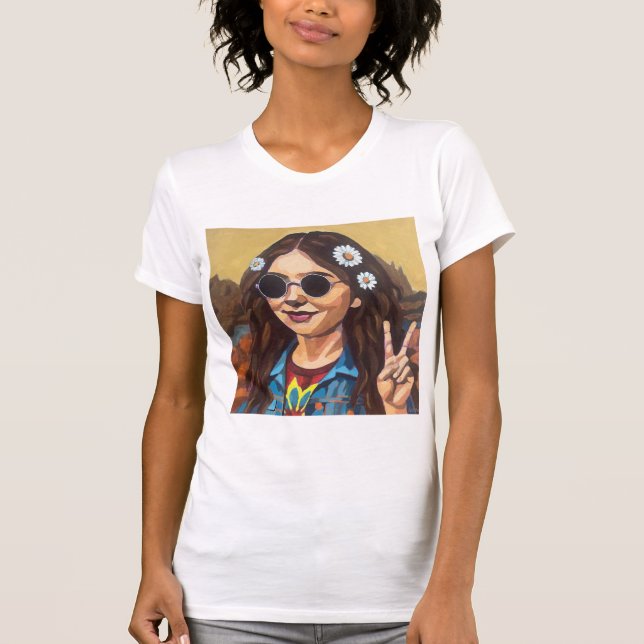 Camiseta Modern Mona Lisa Painting - da Vinci Inspired Art (Anverso)