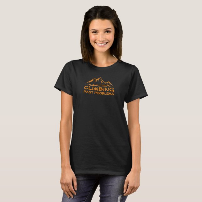 Camiseta Modern Mountain Hiking orange black (Anverso completo)