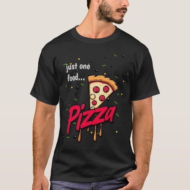 Camiseta modern pepperoni cheesy food pizza lover slice (Anverso)