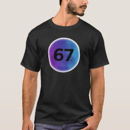 Camiseta Modern Purple Blue Nebula 67 Circle Slogan Tee