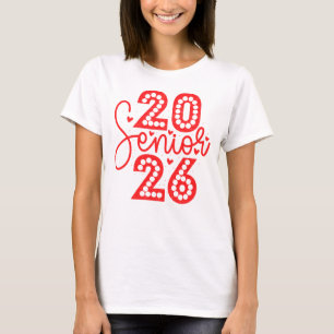 Camiseta Modern Senior 2026 Script con puntos Graduación