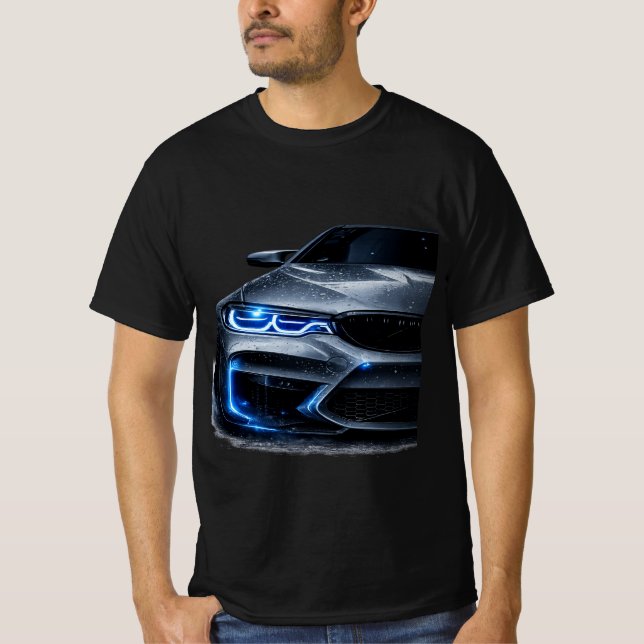 Camiseta Modern Sports Car Neon Headlight Graphic T-Shirt  (Anverso)