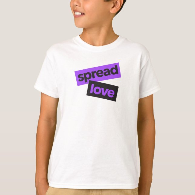 Camiseta Modern, urban, vibrant, trendy graphic Spread Love (Anverso)