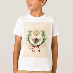 Camiseta Moderna Abeja Botánica Vintage