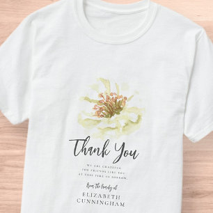 Camiseta Moderna acuarela Floral Memorial Botánico Gracias