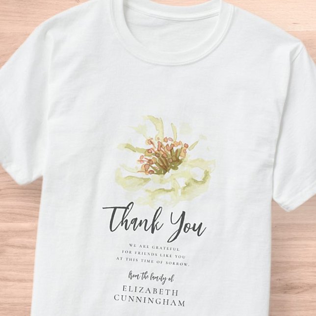 Camiseta Moderna acuarela Floral Memorial Botánico Gracias (Subido por el creador)
