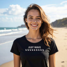 Camiseta moderna amistosa de mano ondeando solo un