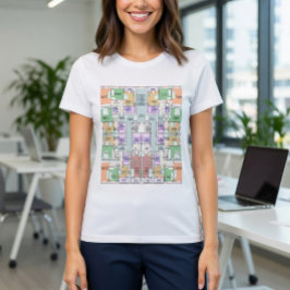 Camiseta Moderna arquitectura Blueprint T-Shirt