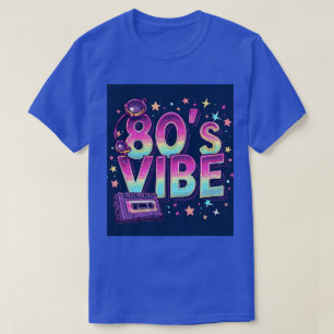 Camiseta moderna con ambiente de los 80