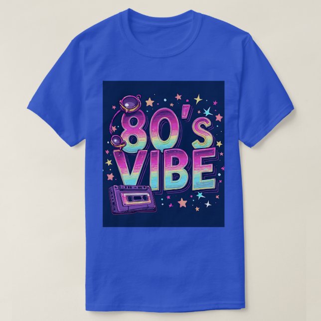 Camiseta moderna con ambiente de los 80 (Diseño del anverso)
