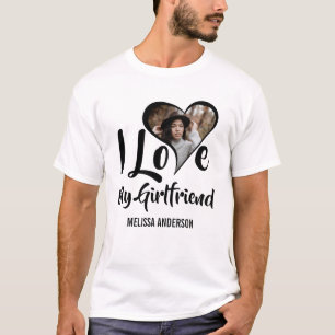 Camiseta moderna con foto del corazón   Me encanta