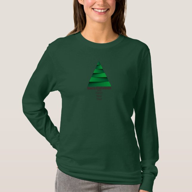 Camiseta moderna de árbol de Navidad (Anverso)