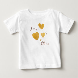Camiseta moderna de bebé con el nombre personaliza