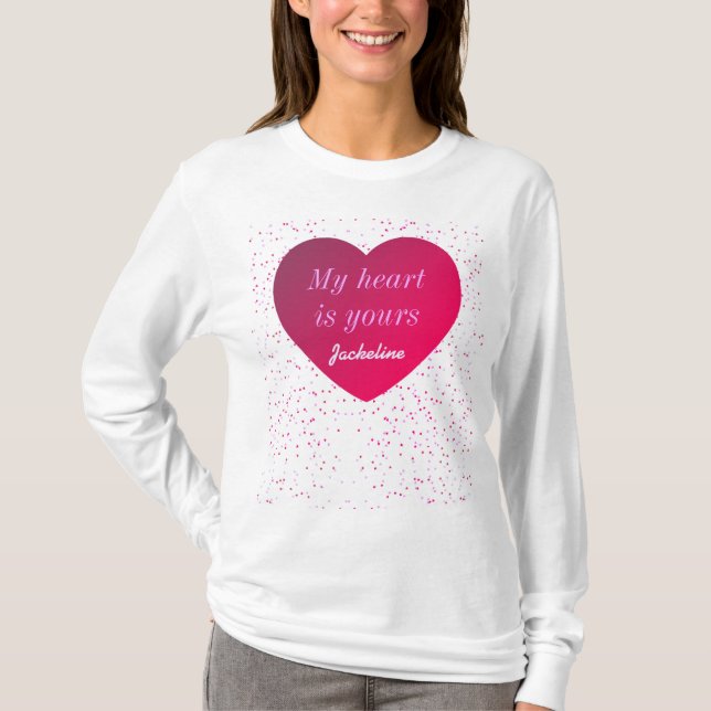 Camiseta moderna de El día de San Valentín del cor (Anverso)