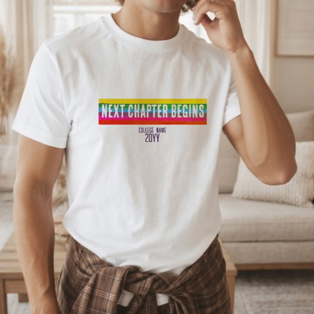 Camiseta moderna de graduación con arcoíris para e (Subido por el creador)