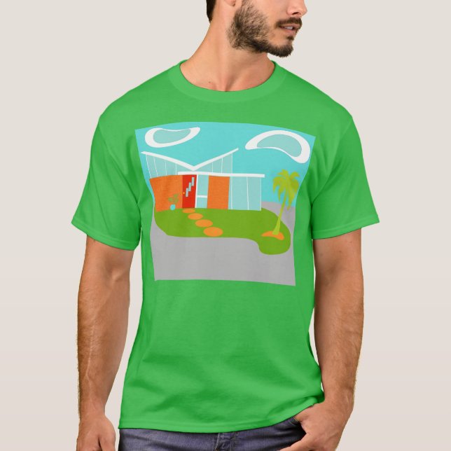 Camiseta moderna de la casa del dibujo animado de (Anverso)
