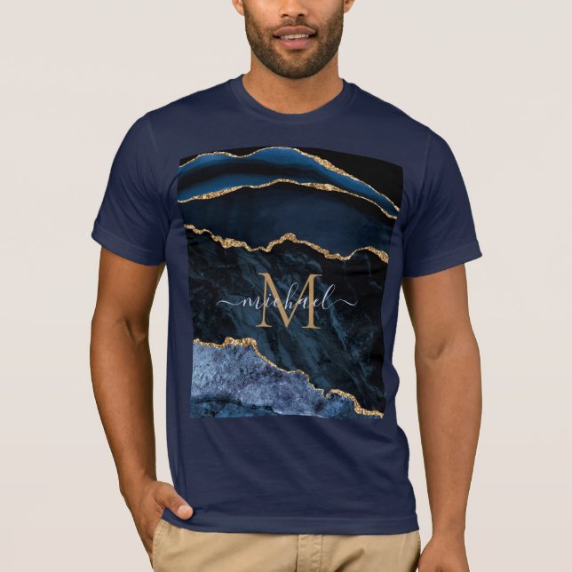 Camiseta moderna de la Marina Agate Oro Azul - Mon (Anverso)
